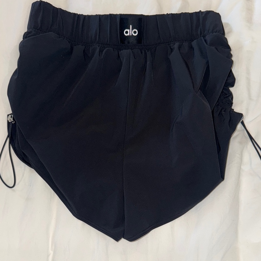ALO Yoga Black Athletic Shorts with Elastic Waistband